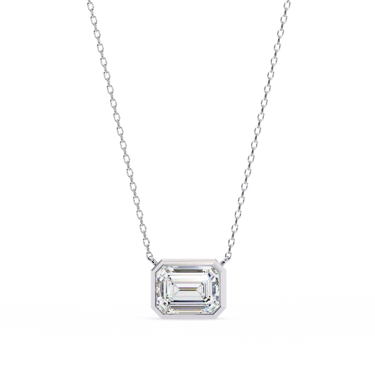 Emerald Cut Bezel Pendant