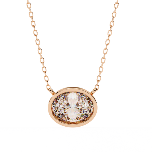 Oval Cut Bezel Pendant