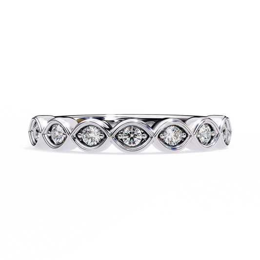 Isa Bezel Lab Grown Diamond Wedding Bands for Women