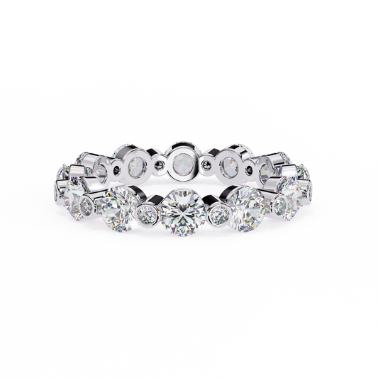 Indi Band Elegant Man Made Diamond Wedding Bands