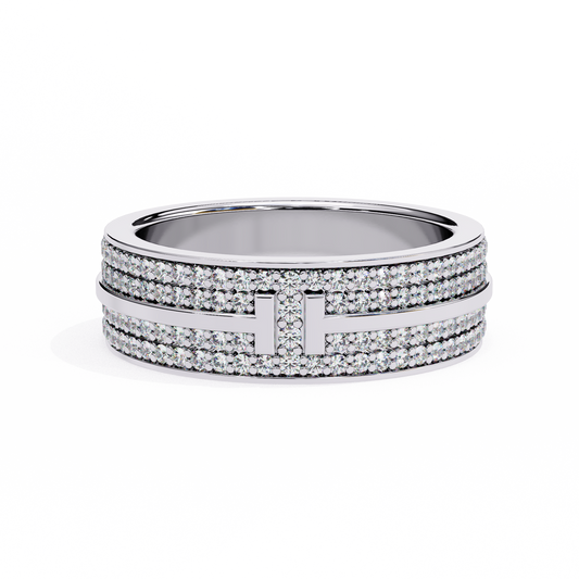 Haya Elegant Man Made Diamond Wedding Bands