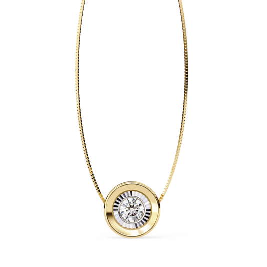 Brilliance Classic Single Solitaire Pendant yellow gold