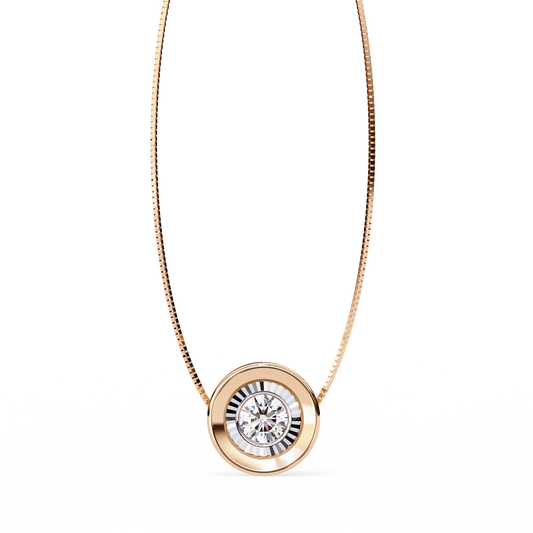 Brilliance Classic Single Solitaire Pendant Rose gold