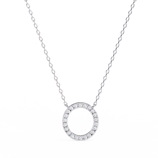 Circle of Elegance Necklace White Gold