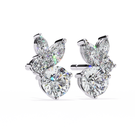 Round & Marquise Unique Style Earrings