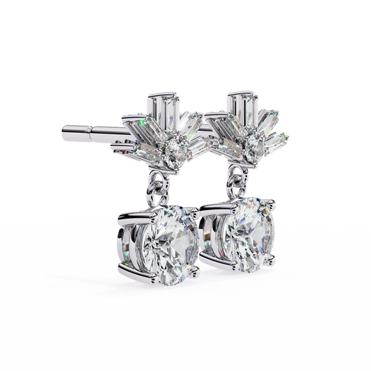 Baguette Lab Grown Diamond in White Gold
