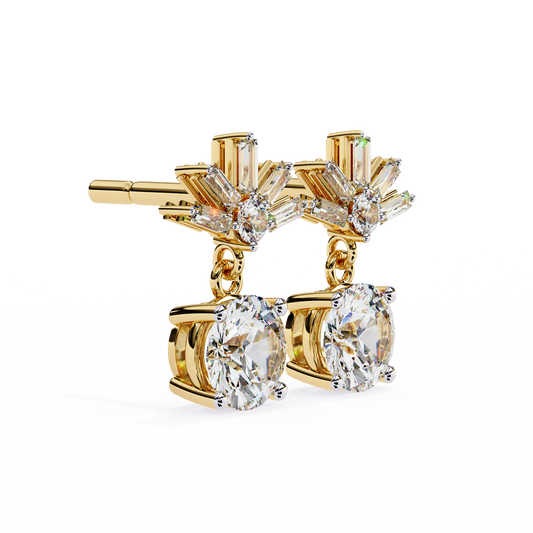 Baguette Lab Grown Diamond in Yellow Gold