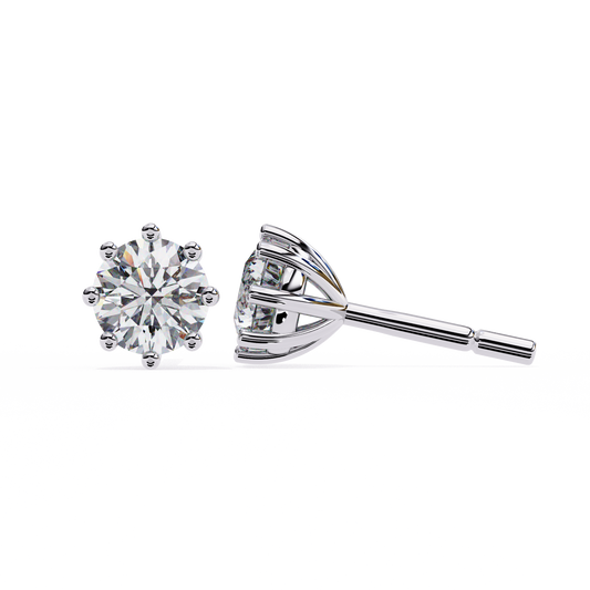 2.57ct Round Diamond 14k Earrings White Gold