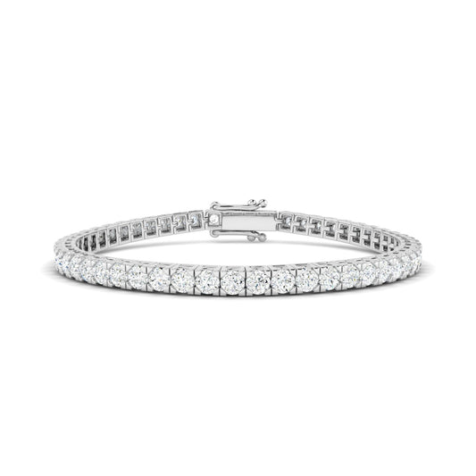 3CTS Round Brilliant Diamond Tennis Bracelet White Gold