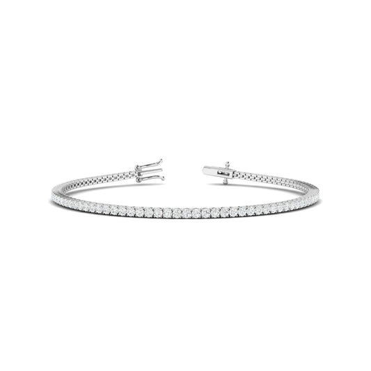 2CTS Round Brilliant Diamond Tennis Bracelet White Gold