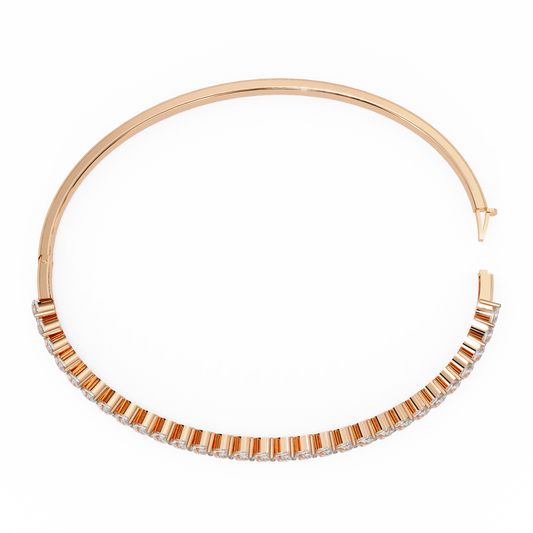 Real Diamonds Gold Pear Diamond Bracelet Rose Gold