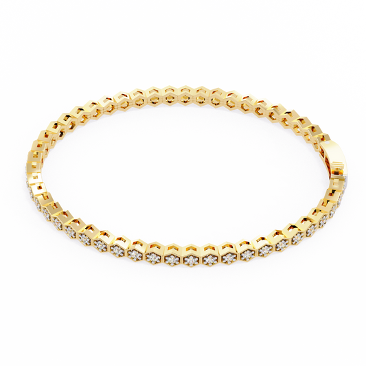 14k Gold Finish Bracelet Yellow Gold