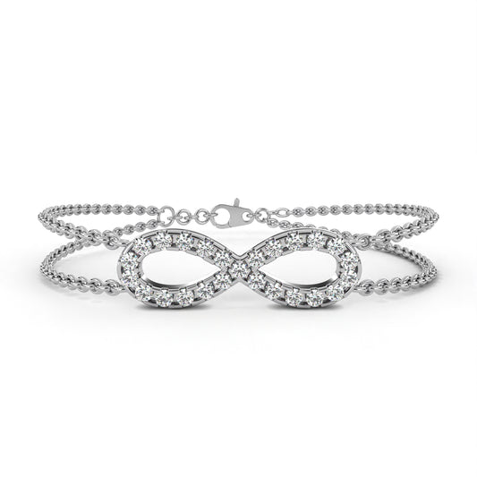 Elegant Infinite Double Chain Sustainable Diamond Bracelets