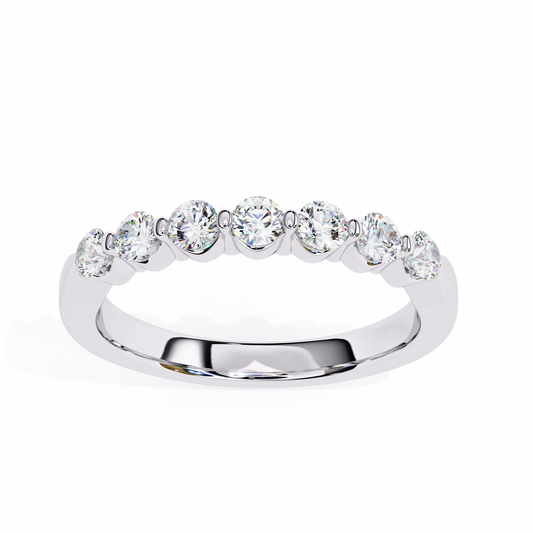 Elaina Elegant Man Made Diamond Wedding Bands