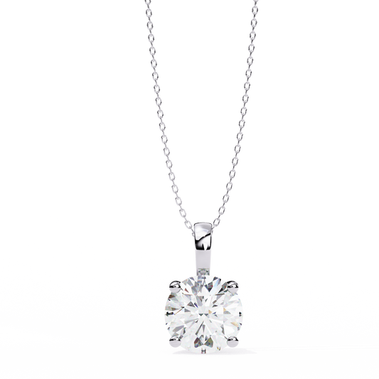 Cushion Square Diamond Solitaire Pendant