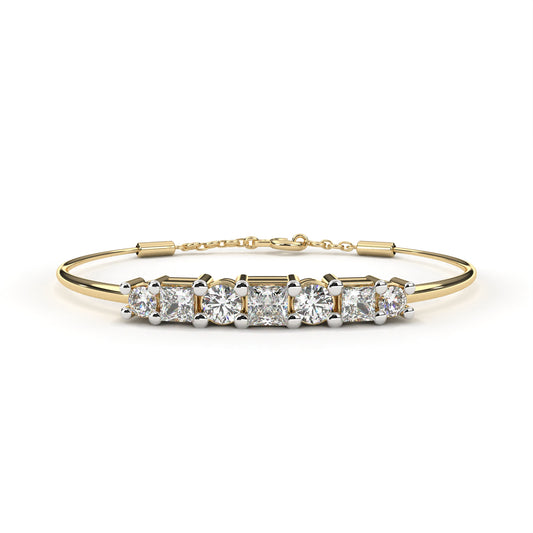 14k Yellow Gold Darcy Round Lab Diamond Tennis Bracelet Yellow Gold