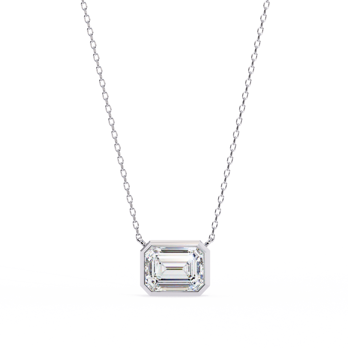 Emerald 1.90ct 14k Gold Pendant White Gold