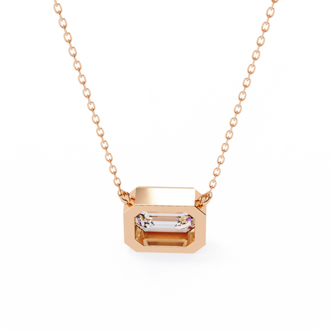 Emerald 1.90ct 14k Gold Pendant Rose Gold