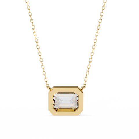 Emerald Cut Bezel Pendant