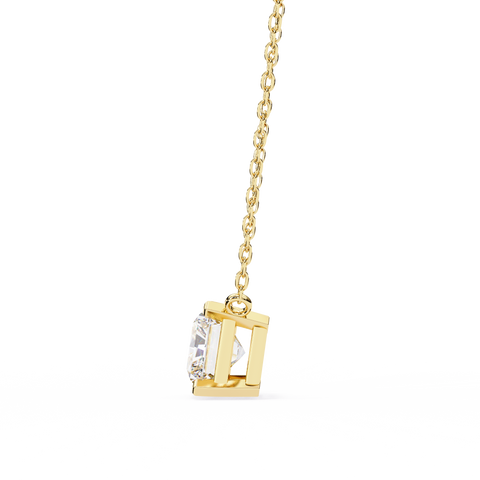 Radiant 1.95ct Diamond Pendant Yellow Gold