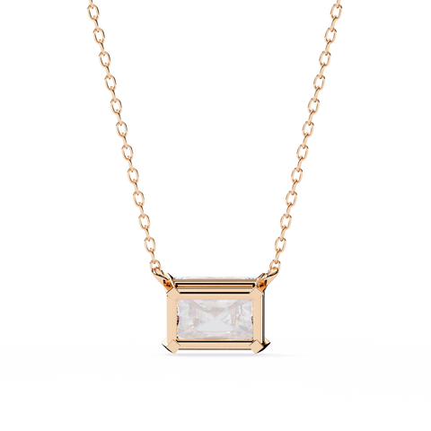 Radiant 1.95ct Diamond Pendant Yellow Gold