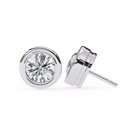 Round Cut 2.57ct 14k Diamond Earrings White Gold