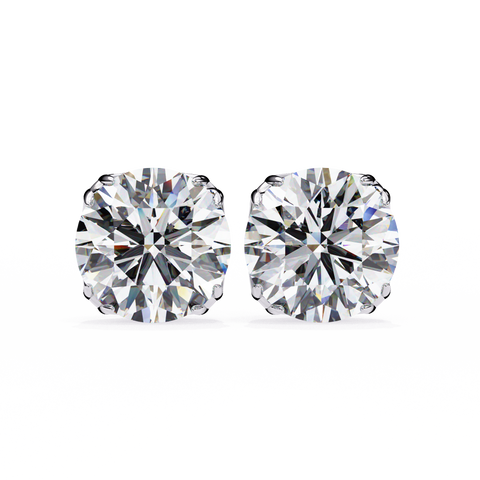 2.55ct Round Diamond 14k Gold Earrings White Gold