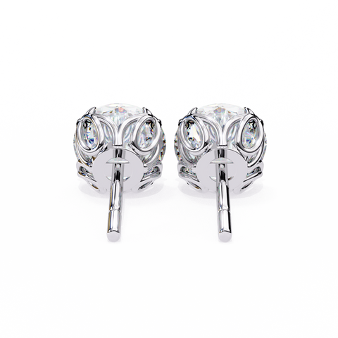 2.55ct Round Diamond 14k Gold Earrings White Gold