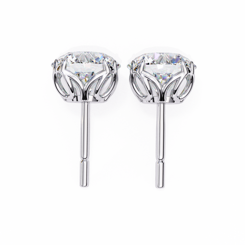 2.55ct Round Diamond 14k Gold Earrings White Gold