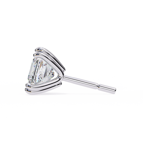 Princess Cut Diamond 14k Gold Earring White Gold
