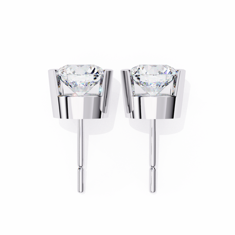 Round 2.57ct Diamond Earrings White Gold