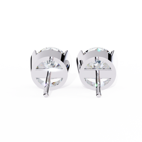 Round 2.57ct Diamond Earrings White Gold