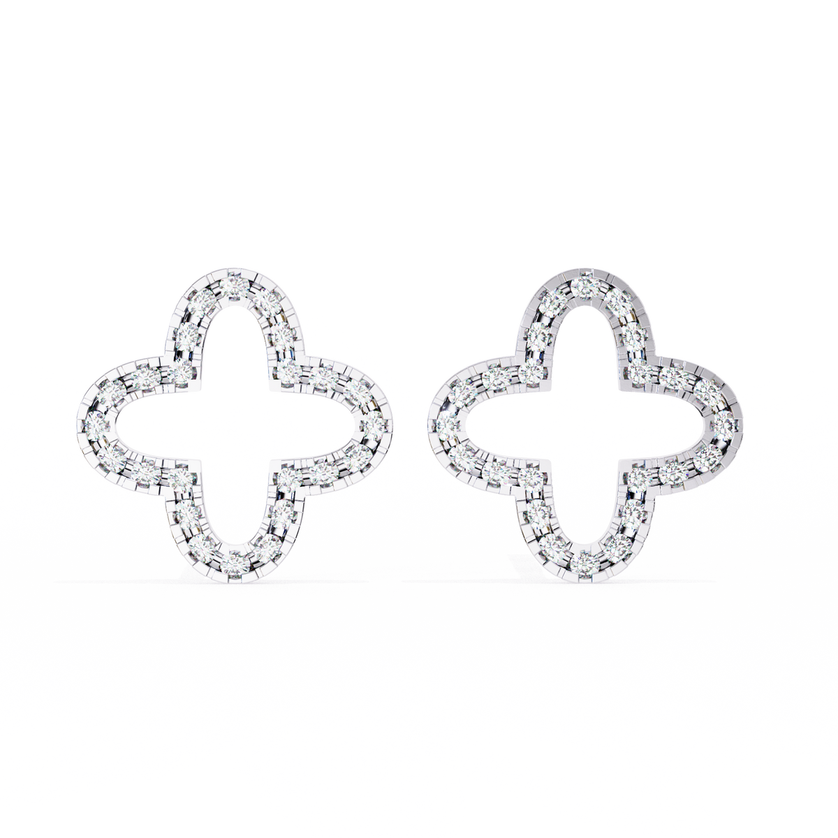 Four-Leaf Clover Diamond Earring