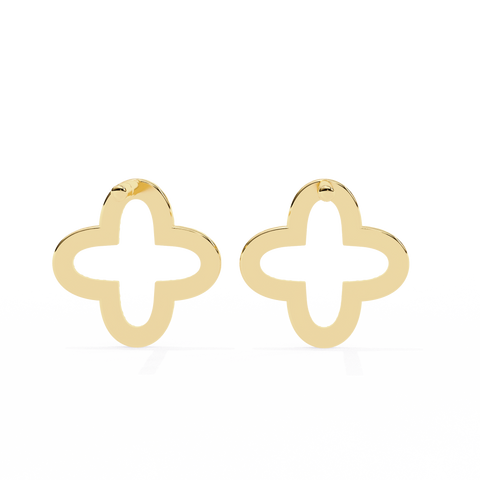 Round 0.24ct 14k Diamond Earrings Yellow Gold
