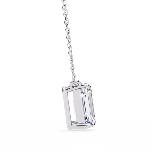 Emerald Cut 1.03ct Diamond Pendant White Gold