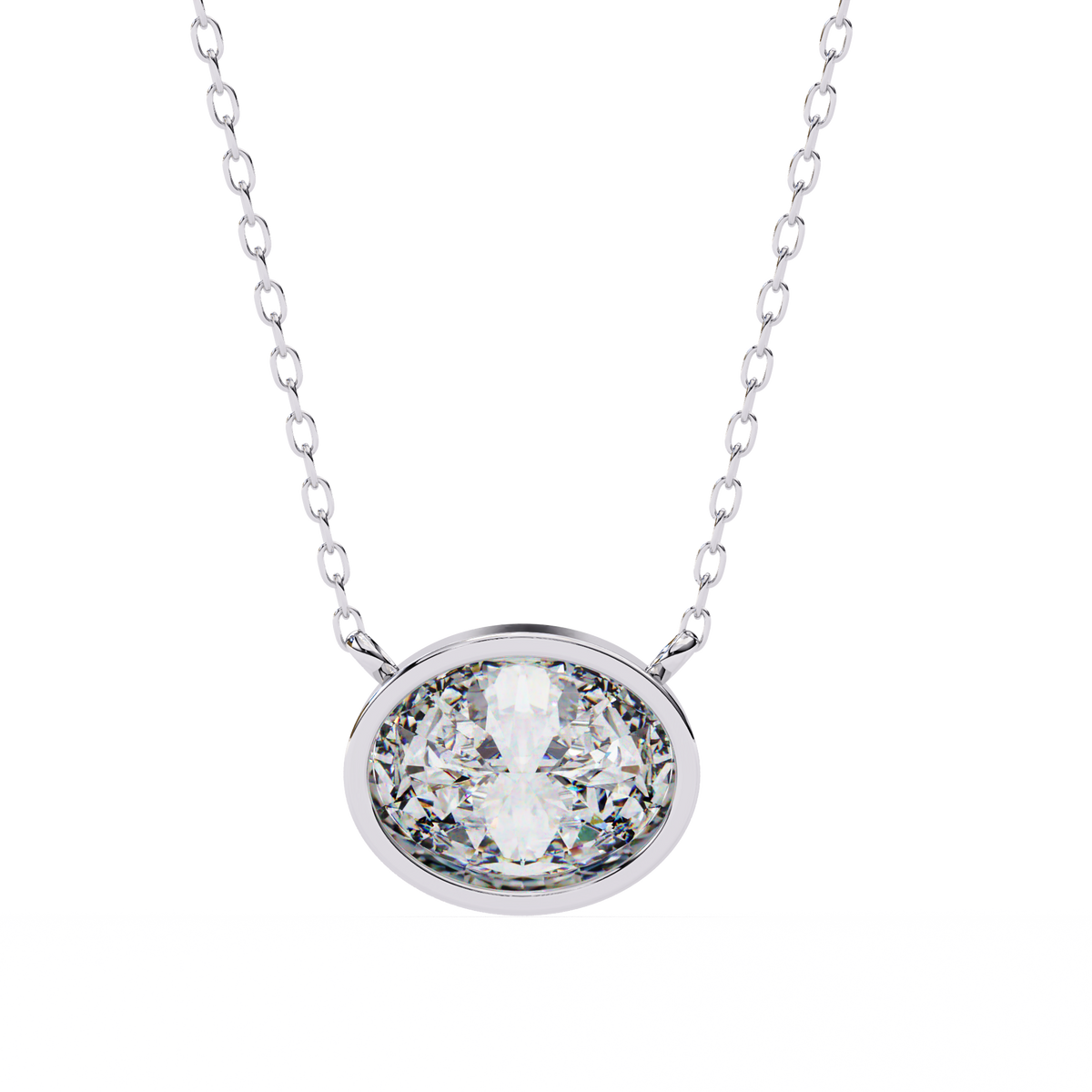 Oval Cut Bezel Pendant