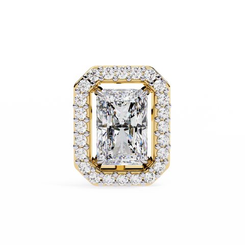 Radiant 14k Gold Diamond Earrings Yellow Gold