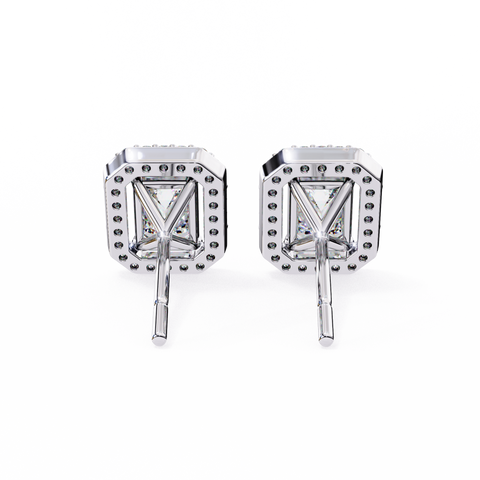 Emerald 0.85 Round Diamond Earrings White Gold