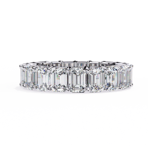 Elle Emerald Eternity Band Yellow Gold
