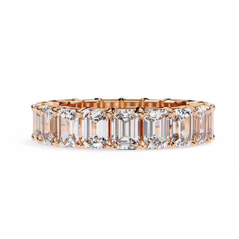 Elle Emerald Eternity Band Yellow Gold