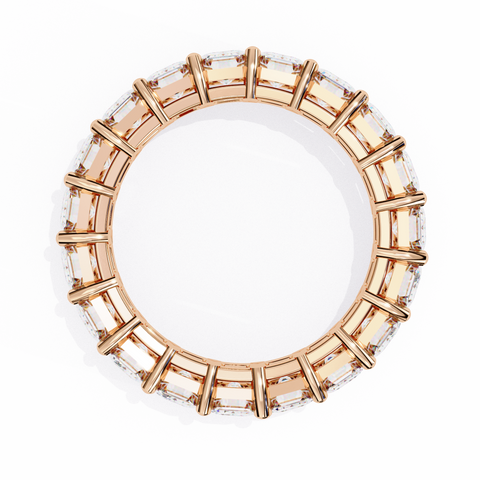 Elle Emerald Eternity Band Yellow Gold