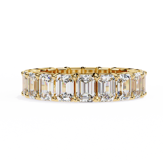 Elle Emerald Eternity Band Yellow Gold