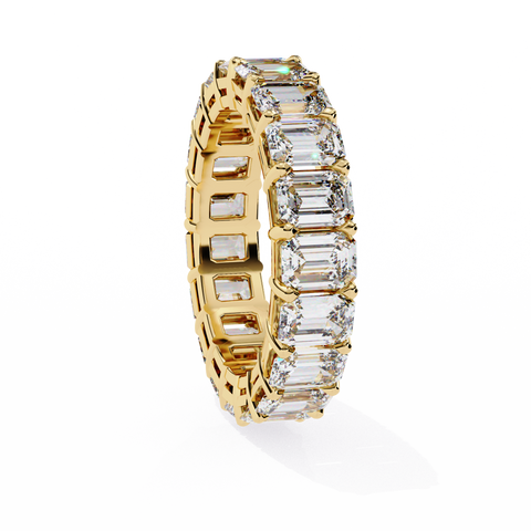 Elle Emerald Eternity Band Rose Gold