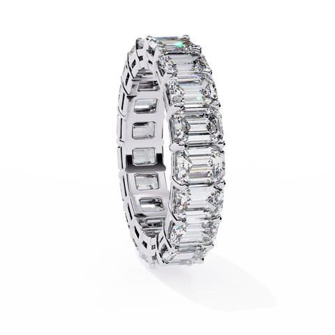 Elle Emerald Eternity Band Yellow Gold