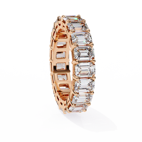 Elle Emerald Eternity Band Yellow Gold
