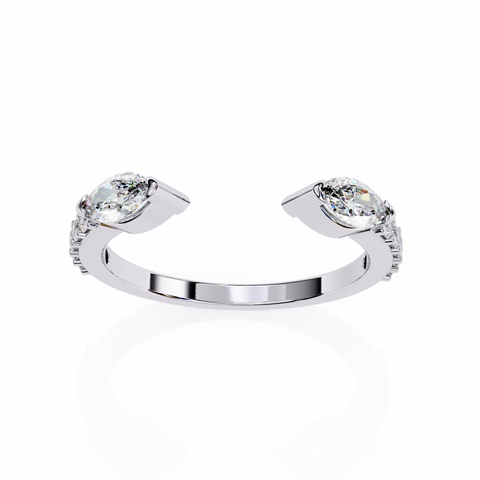 Flora Gap Band White Gold