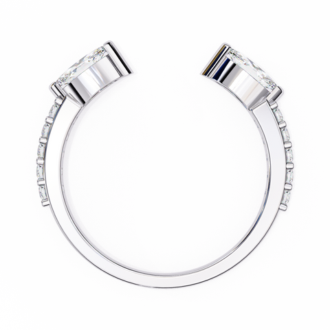 Flora Gap Band White Gold