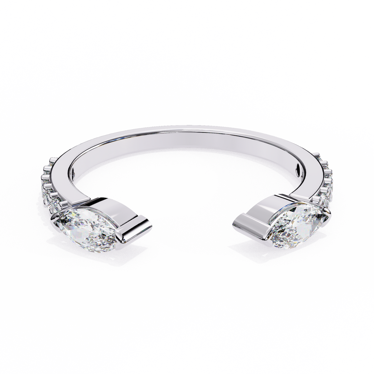 Flora Gap Band White Gold