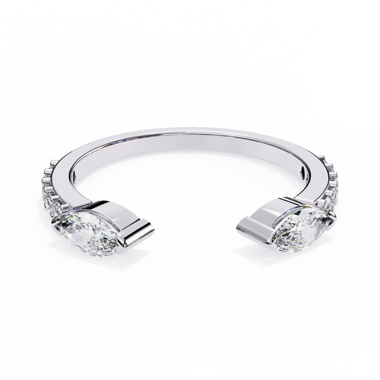 Flora Gap Band White Gold