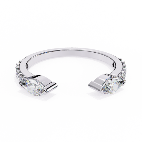 Flora Gap Band White Gold